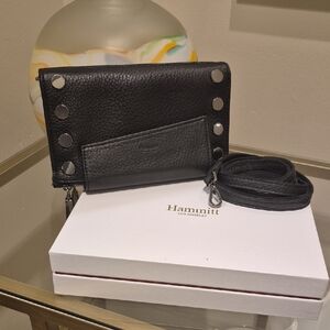 Hammitt Black Crossbody Bag with Silver Accents
